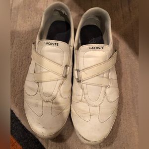 Lacoste white flats size 7